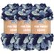 JubileeYarn Fun Finger Loops Garen - Polyester Jumbo Gewicht Loop Garen - 100g/Skein - Pegasus - 3 strengen