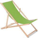 GreenBlue Houten strandstoel - ligstoel geheel van hoge kwaliteit zonder knoestig beukenhout