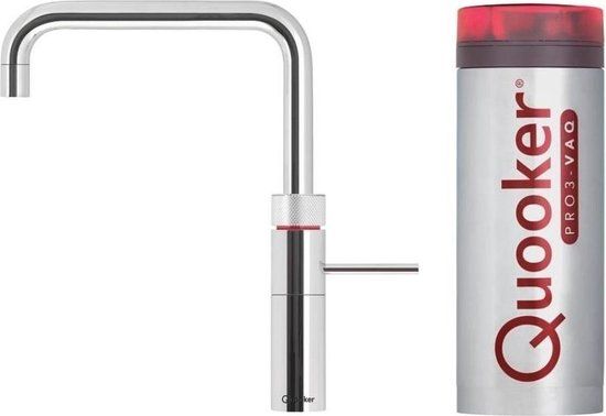 Quooker Fusion Square Kokendwaterkraan - PRO3 VAQ boiler - RVS - 3in1
