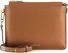 MANDARINA DUCK Leren Schoudertas Luna Crossover Caramel Cafe Bruine