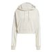 adidas dames Essentials 3-Stripes French Terry Cropped Hoodie Sweatshirt, wonder alumina/white, M