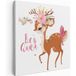 Tableau Toile Enfants Carré - Faon Be The Queen - 60x60 cm