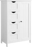 In And Outdoormatch Badkamermeubel Martin - Kolomkast met deur - Wit - 30x32x87 cm