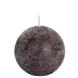 SPAAS Rustieke geurloze bolkaars 80 mm, ± 24 uur - warm bruin