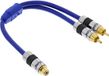 InLine Cinch-Y kabel, 1x Cinch female naar 2x Cinch male, 0,25m