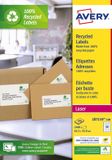 Avery Etiketten LR7159 63.5x33.9 gerecycled wit 2400 stuks