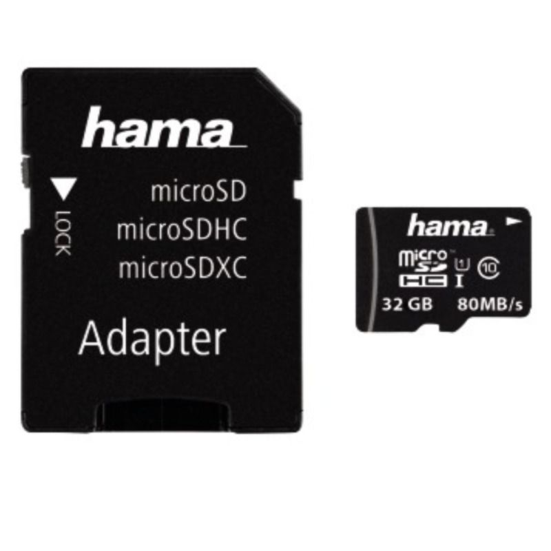 Hama microSDHC 32GB UHS-I Klasse 10 geheugenkaart