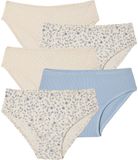 Vertbaudet Set van 5 slipjes for girls geribbeld ecru