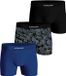 Björn Borg Cotton Stretch boxers - heren boxers normale lengte (3-pack) - zwart - blauw