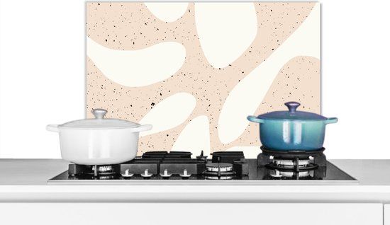 KitchenYeah Spatscherm keuken - Abstract - Pastel - 70x50 cm - Aluminium