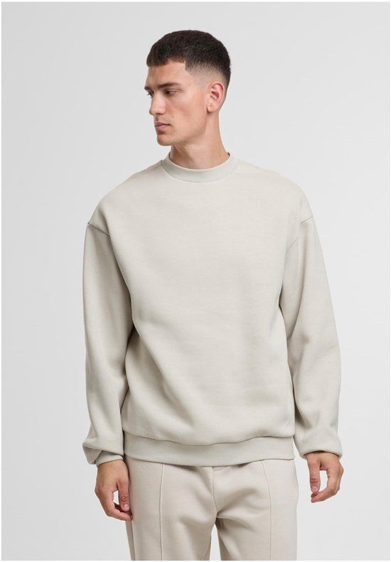 Urban Classics Fluffy Crewneck sweater/trui - Heren - XXL - Grijs