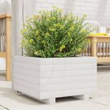 Maison Exclusive - Jardinière blanc 40x40x26,5 cm Bois massif de pin