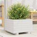 Maison Exclusive - Jardinière blanc 40x40x26,5 cm Bois massif de pin