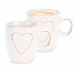 Siaki Set de tasses à café Cœur - 2x - blanc - 150 ml - tasses - avec texte - céramique - coffret cadeau