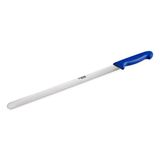 thermohauser Banketbakkermes (staal, roestvrij), eenzijdig geslepen, met blauwe kunststof handgreep, lemmet 36 cm, zilver