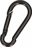 Merkloos / Sans marque Dulimex B.V. Karabijnhaak - Zwart - Staal - 8 cm - 230 kg draagkracht