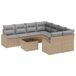 vidaXL - Canapé - 9 - pièces - 8 - places - Beige - et - Gris - poly - rotin