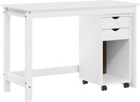 vidaXL Bureau Kast Set 2 st Wit Massief grenenhout