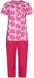 Rebelle MyRebelle - Pyjama - Palm Springs - Bio Katoen - Roze - Knoopsluiting - Maat 50