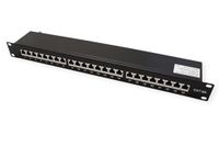 VALUE Cat.6A (Klasse EA) 19" patchpaneel, 24 P, afgeschermd, zwart