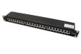 VALUE Cat.6A (Klasse EA) 19" patchpaneel, 24 P, afgeschermd, zwart