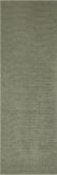 Mint rugs Effen loper Supersoft - mosgroen 80x250 cm