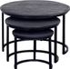 Giga Meubel Salontafel Tres - Rond Zwart Mangohout - Set van 3