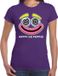 Bellatio Decorations Foute Party T-shirt voor dames - happy de peppie - paars - carnaval/themafeest M