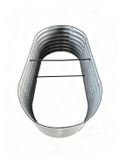 Merkloos / Sans marque Relaxdays Moestuinbak - 60x200x100 cm - verzinkt metaal - zilver