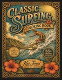 Classic Surfing Coloring Book