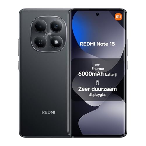 Xiaomi Redmi Note 15, Smartphone 8+128 GB, 6000 mAh, IP64, 108 MP, 6,77-inch FHD+, Black