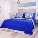 PETTI Artigiani Italiani, Dekbedden, warm en zacht dekbed, microvezel dekbed, 100% Made in Italy, microvezel, blauw, groot eenpersoons (170x260 cm)