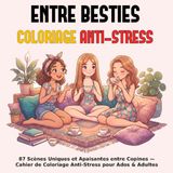 ENTRE BESTIES COLORIAGE ANTI- STRESS: 90 Scènes Uniques et Apaisantes entre Copines — Cahier de Coloriage Relaxant pour Ados & Adultes