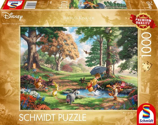 Schmidt Spiele Disney, Winnie The Pooh Puzzle 1.000 Teile: Erwachsenenpuzzle Thomas Kinkade Collection
