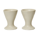 Ferm Living Coquetier Flow Lot de 2 Off-white speckle
