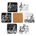 Onderzetters Muziek Pentagram Muziek Noten Onderzetters Set 6 Stuks
