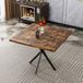 Pangivo Table À Manger Carrée Pour 4 À 6 Personnes En Bois Et Métal Marron 98 X 98 Cm