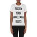 Moschino T-shirt en jersey biologique Fasten Your Belt Blanc