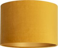 Uniqq Lampenkap velours oker geel Ø 35 cm - 20 cm hoog