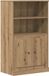 vidaXL Hoge kast bewerkt hout artisanaal eikenkleurig 60x35,5x103,5 cm