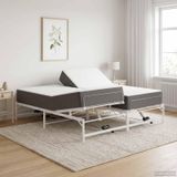 Maison Exclusive - Cadre de lit réglable électriquement Blanc 200 x 200 cm Acier