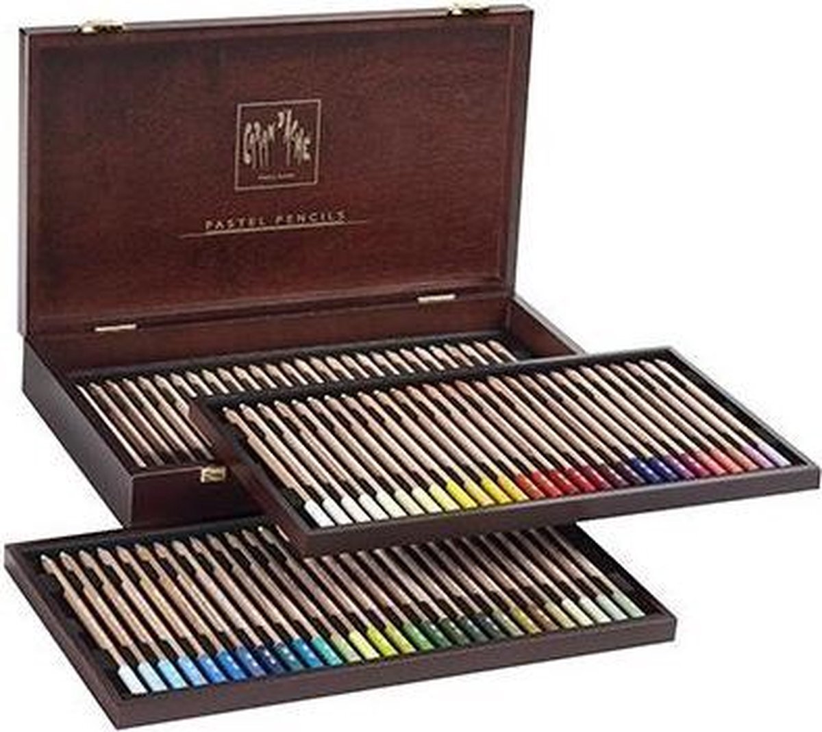 Caran d'Ache HOUTEN DOOS 84 PASTELPOTLODEN