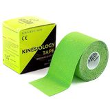 KALAHARI Kinesiology Tape met eBook toepassingen in het Nederlands – Kinesiologie Tape met hoge kleefkracht en bestand tegen water en zweet – Kinesio voor sport en revalidatie 5cm x 5m, GROEN