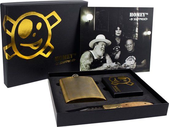 Homey's Man's Ruin By Schiffmacher Gift Set - 3-delig - Zakmes - Zwart