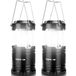 LE campinglantaarn, set van 2 stuks 30 Ledlampen op batterijen werkende campinglamp, opvouwbare campinghanglamp, geschikt voor vissen, avontuur, wandelen, noodgevallen, storingen etc., pakket van 2 stuks