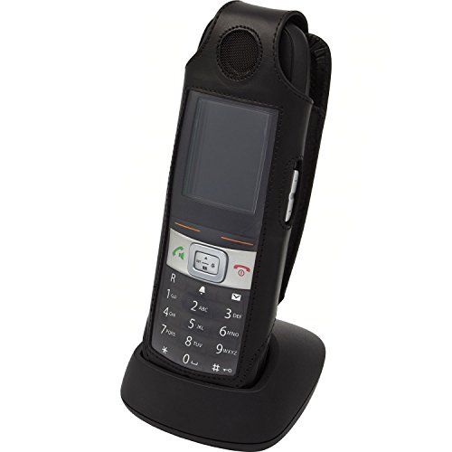 Gigaset R650H / R650 / R630H / R630 / E630H / R630HX leren tas met afneembare riem clip