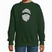 Bellatio Decorations Kerst sweater - kinderen - groen - zilveren Santa - glitter bedrukking - Kerstkleding 98/104