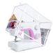 Addicted DEPO Naaimachinehoes met handige zakken - beschermende gewatteerde stofhoes Pro - universeel voor de meeste standaard zangers- en broer-machines, Transparant, Compact
