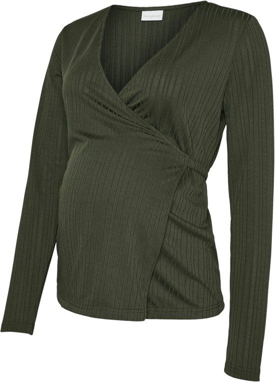 MAMALICIOUS MLALAJDI TESS LS JRS WRAP TOP 2F Dames Blouse L Forest Night