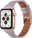 By Qubix Qubix Leren bandje - Paars - Geschikt voor Apple Watch 42 / 44 / 45 / Ultra / 49mm